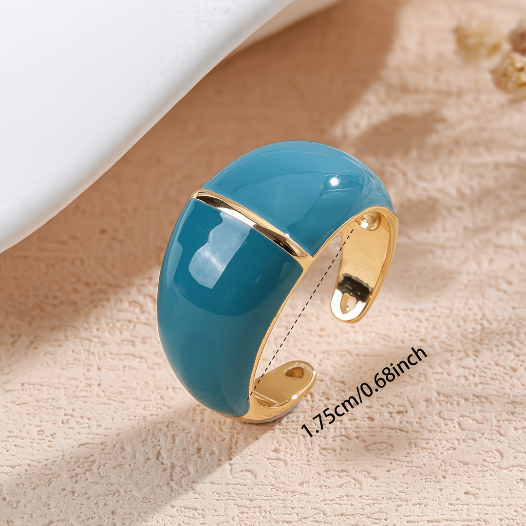 Women's French Vintage Wide Band Adjustable Open Ring